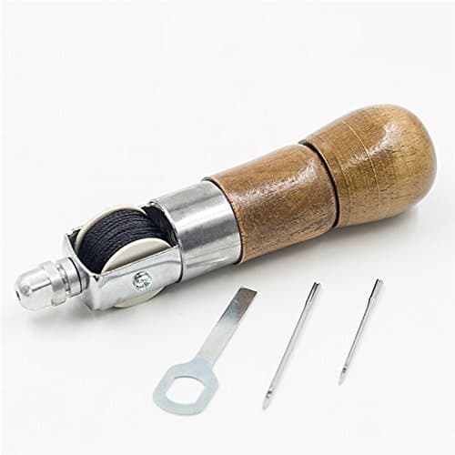 Leather Sewing Awl Kit Hand Sewing Machine Professional Leather Stitching Awl with Needles