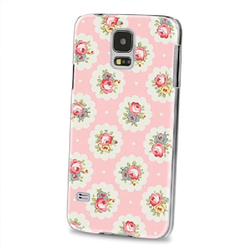 Samsung Galaxy S5 Cover Case 3D Carven Retro Flower Pattern (Pink Rose with Pink Back)