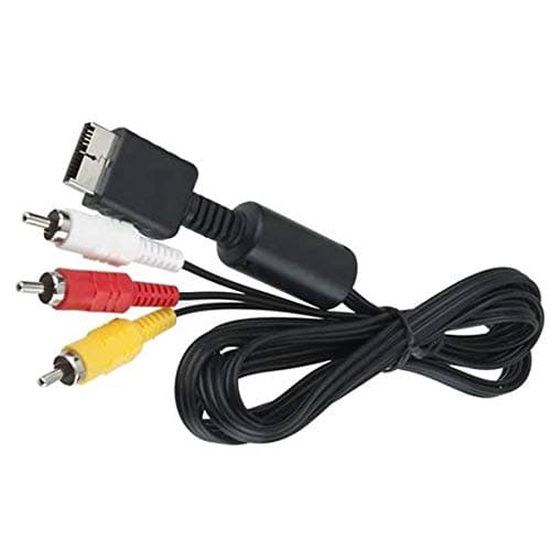 JAYJIT 1.8M AV Conversion Cable For PS2/PS3 Audio Video to 3 RCA Cables (ITS NOT A HDMI CABLE ONLY COMPATIBLE ONLY WITH PLAYSTATION)