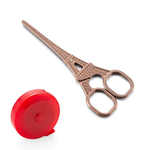 Eiffel Tower Craft Scissors Embroidery Shears 5 Inch Sewing Small Sharp for Crafting Art Work Embroidery Threading Needlework by JINJIAN -Bronze