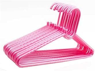 Plastic Clothes Hanger Set of 48 Clothes Hnager for Wardrobe Garments Hanging Pink