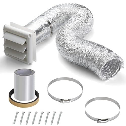Wall Guide Kit for Broan-Nutone Ventilation Fan, 4" Bathroom Wall Fan Kit for Extractor Fan, Flexible Wall Guide Kit for Bathroom Extractor Fan, Ventilation and