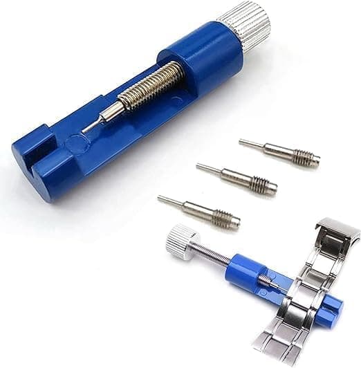 Watch Link Removal Adjustment Tool with 3 Extra Pins,Watch Link Removal Kit Aluminum Alloy Spring Bar Remover Portable Watch Link Remover for Watch Tool Kit,Watch Strap Pins