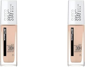 New York Foundation, Superstay Active Wear 30 Hour Long-Lasting Liquid Foundation, Lightweight Feel, Water, Sweat and Transfer Resistant, 30 ml, Shade: 05, Light Beige (Pack of 2)