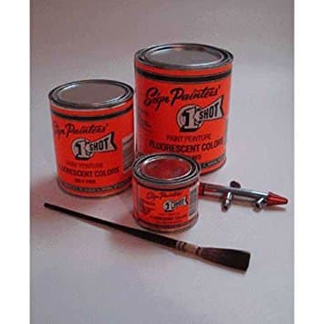 One Shot Flourescent Red Orange Quarter Pint