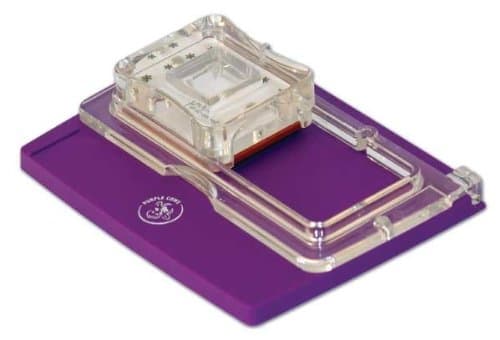 Purple Cows 7500 Craftgeek Stamp It, Includes Alignment Base, Acrylic Block, and 6-Piece Stamp Set, Purple