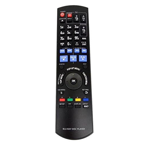 Universal Replacement Remote Control Fit for DMP-BDT300 DMP-BD30 DMP-BD60 for Panasonic Blu-Ray Disc Player