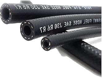 Universal Fuel Pipe LINE Rubber Reinforced for Fuel Hose Engine UNLEADED Petrol Diesel Oil (5.0MM X 10.0MM, 5 Meter)
