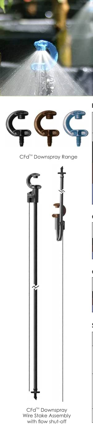 Antelco CFD Downspray -Flow Rate : Blue (High Flow)(Part 54315)-20 Qty (5, Small)