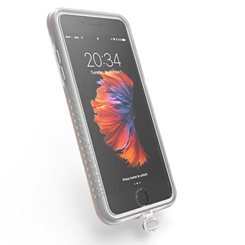 MORPHEUS LABS M4s XtremeCover for M4s case for Apple iPhone 8 Plus/7 Plus, Protection Against Dirt and Humidity, Ports Covered, Earphones and Camera usable, Frozen-Design, Rib-Imprinting