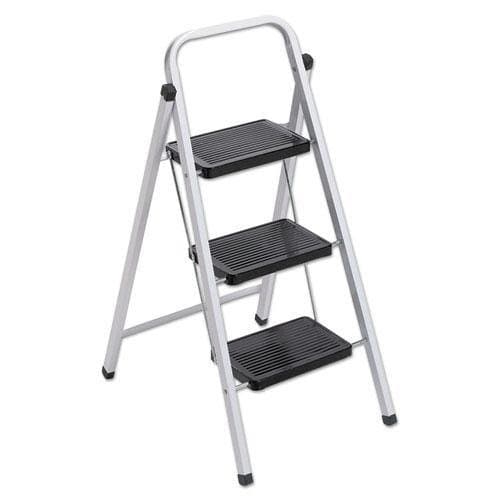 DAVIDSON LADDER, INC. QS3 Quick Step Steel 3-Step Folding Stool, 17"w x 24 1/4" Spread x 40"h (L436203)