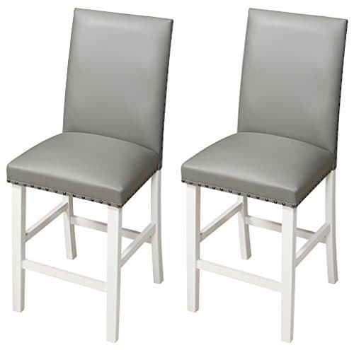 Angel LineLawrence Bar Stools, White/Gray