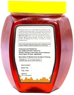 AmberHoney 100% Pure | Honey with No Sugar Adulteration | For Fitness & Health | Natural Immunity Booster | 100% Indigenous | Rich in Antioxidants & Minerals (Multi Flora, 1000gm, Pack of 1)