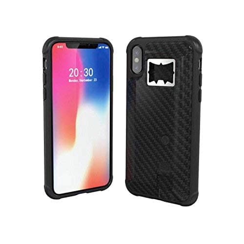 YaMeiDa iPhone 7 8 Cases, iPhone 8 7 Skins Protective Cover, Hidden Locked Cigarette Lighter Backside, with Bottle Opener for Beer- Black (iPhone 8 7)