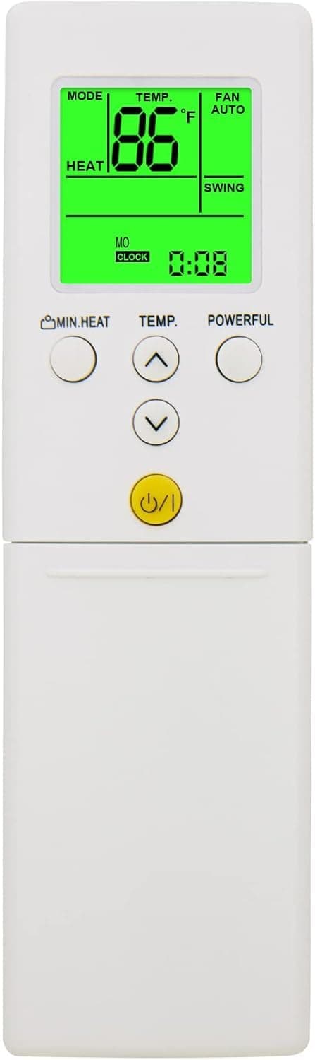 Replacement for Fujitsu Air Conditioner Remote Control AR-REM1U ARREM1U ASU9RLS3Y ASU12RLS3Y ASU15RLS3Y ASU30RLE, ASUG09LZAS ASUG12LZAS ASUG15LZAS Display in Both Fahrenheit and Celsius