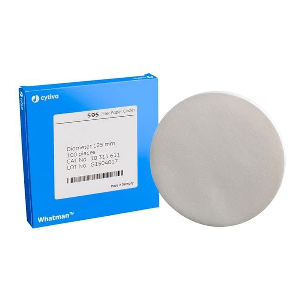 Whatman 10311612 Quantitative Filter Paper Circles, 4-7 Micron, Grade 595, 150mm Diameter (Pack of 100)