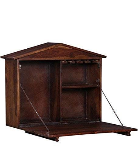 Solid Sheesham Solid Wood Make Wine Storage Cabinet Bar Cabinet,Foldable Bar Cabinets Also Wall Mount