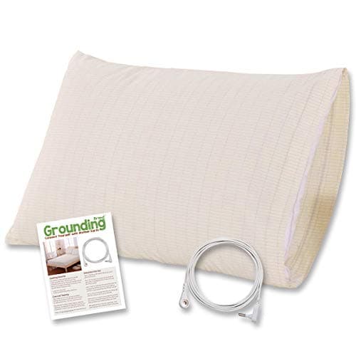 Grounding Brand King Size Pillow Case with Earth Connection Cable, 400TC Conductive Mat with Pure Silver Thread for…