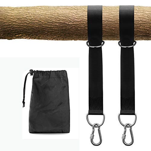 Tree Swing Straps Hanging Kit Long 3.5ft Holds 2200lbs with 2 Pcs D Ring Carabiners, 2 Pack Outdoor Swing Hangers & Hammock Chair Straps Rope Set with Carry Bag for Hammocks Tires Disc Tree Swings