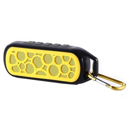 Your Exclusive Mini Wireless Portable Outdoor Bluetooth Speaker Waterproof Shockproof Bluetooth Speakers Support Mic,TF Card Music Player,FM Radio(Yellow)