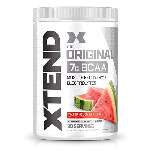 Scivation Xtend BCAAs (Pre-Workout, 7g BCAAs, 0g Carbs,Sugar & Calories, 3.5 Leucine, 2.5g L-Glutamine, 1g Citrulline Malate) - 402 g, 30 Servings (Watermelon)