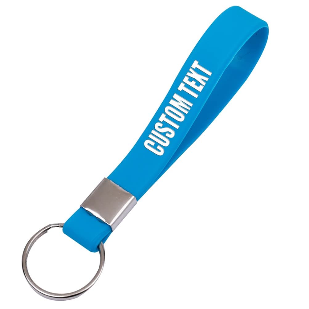 50 Custom Keychains Silicone Personalized Keyrings Customized Bulk for Events, Awareness, Motivation Customizable
