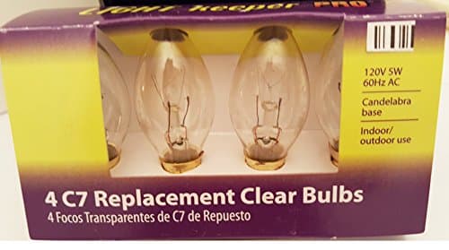 C7 Clear Replacement Bulbs - Pack of 4