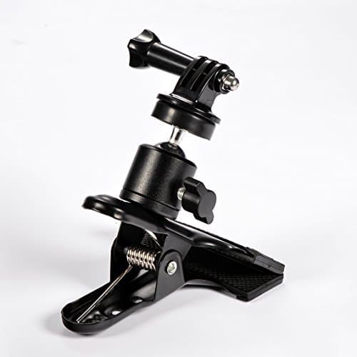 Mudder 3-Way Spring Clamp Clip Holder+ Tripod Mount + Thumbscrew for Mirror-less Digital, Point and Shoot, Cameras, Camcorders, GoPro, Sony