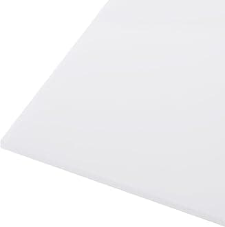 Rebower 12" x 6" x 1/8" HDPE Plastic Sheet, High Density Polyethylene Sheet Cutting Board White Solid Block, [for DIY, Home Floor]