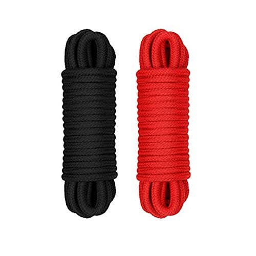 Soft Cotton Rope 32 Foot × 2/3 Pack All Purpose Strong Multifunctional Rope Durable Long Strap