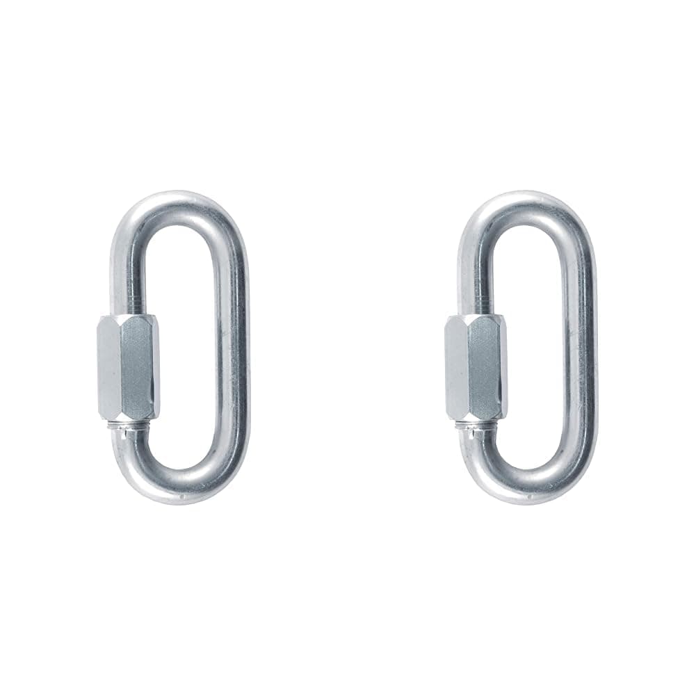CURT 82932 Threaded Quick Link Trailer Safety Chain Hook Carabiner Clip, 1/2-Inch Diameter, 16,500 lbs Break Strength (Pack of 2)
