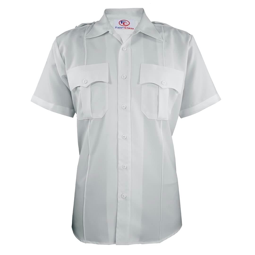 First Class Poly-Cotton Short Sleeve Uniform Shirt
