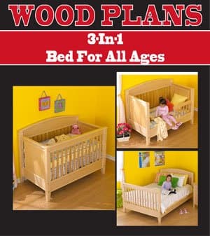 3 IN 1 BED WOODWORKING PAPER PLAN PW10057