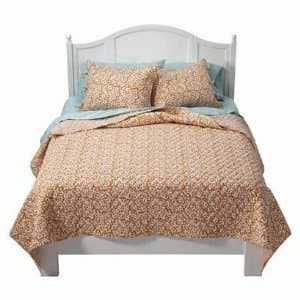 Springmaid Terra Scroll Quilt - Apricot Full/Queen