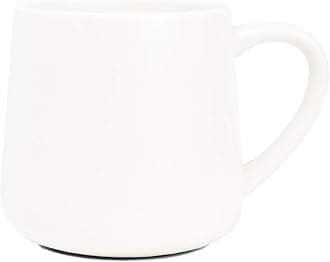 Bosmarlin Large Glossy Ceramic Coffee Mug, White Tea Cup for Office and Home, 18 oz, Suitable for Dishwasher and Microwave, 1 Pack (White)