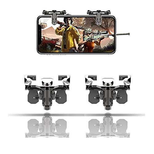 Gamers Yard Metal Mobile Game Controller Joystick PUBG-Sensitive Shoot and Aim Buttons for 4.5-6.5inch Android Phone/iPhone (Black)
