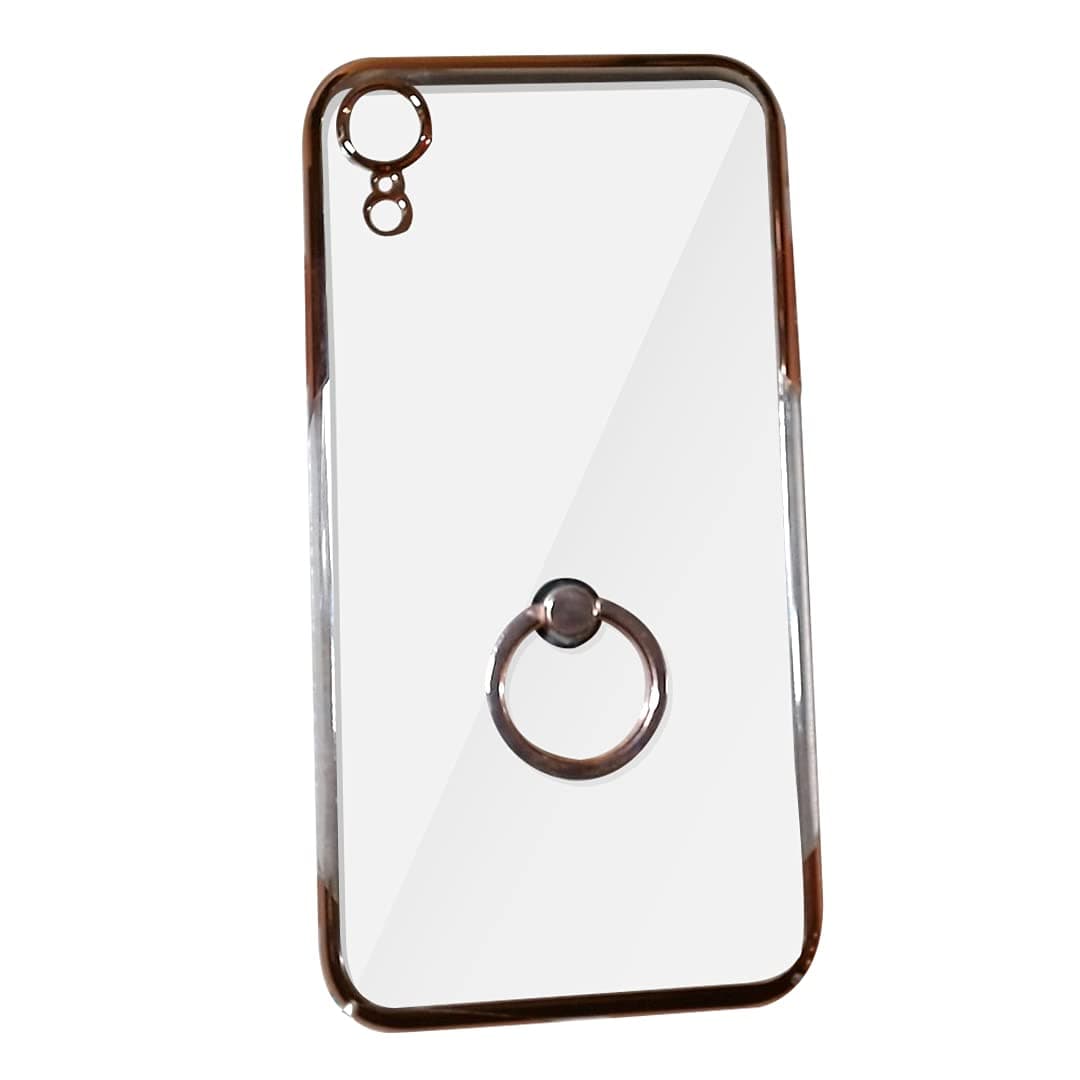 iPhone XR Case,XUNDD Crystal Case with Ring Holder Kickstand Function, 360 Degree Rotating Ring Holder Grip Case Ultra Slim Thin Hard Cover for Apple iPhone XR (iPhone XR, Rose Gold)