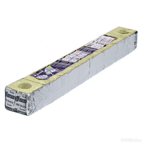 3 x 3 x 2.5 in. Delta 4 - Gro-Blocks with Hole 8 Blocks Per Strip - Grodan RWDM4G