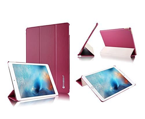 Invision® iPad Pro 12.9 2015 Edition Smart Case Cover - Superior Design Features - Magnetic Auto Wake/Sleep Function - Quality PU Leather, Recommended by Which? Magazine (iPad PRO 12.9 Hot Pink)