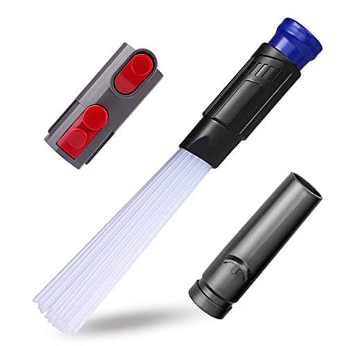 DDcafor Vacuum Dust Brush Attachment Dirt Remove Tool for Cleaning Extendable Universal Accessories for Car Corners, Air Vents, Keyboards Compatible with Dyson V6 V7 V8 V10