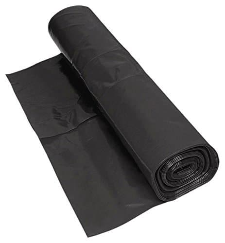 Black Heavy Duty Polythene Plastic Roll Sheeting DPM DPC Damp Proof Membrane 4 Metre x 25 Metre 250mu - 1000g BBA
