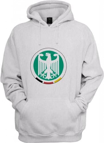 Germany DFB Eagle Crest Basic Logo Hooded Sweatshirt (Ash) Large [P Apparel