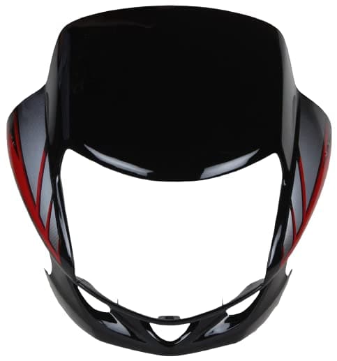 Matay Headlight Visor for HF Deluxe (Black-Red)
