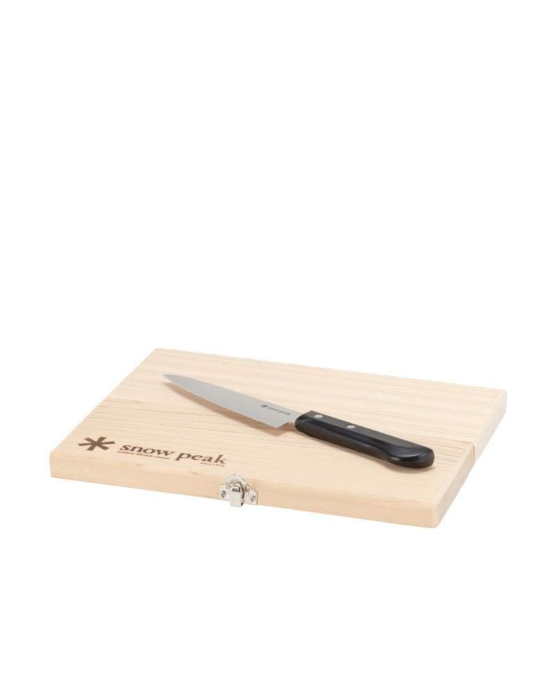 Packable Cutting Board & Knife Set, for Camping, Backpacking, Picnics, Caravans,Brown / Silver / Black