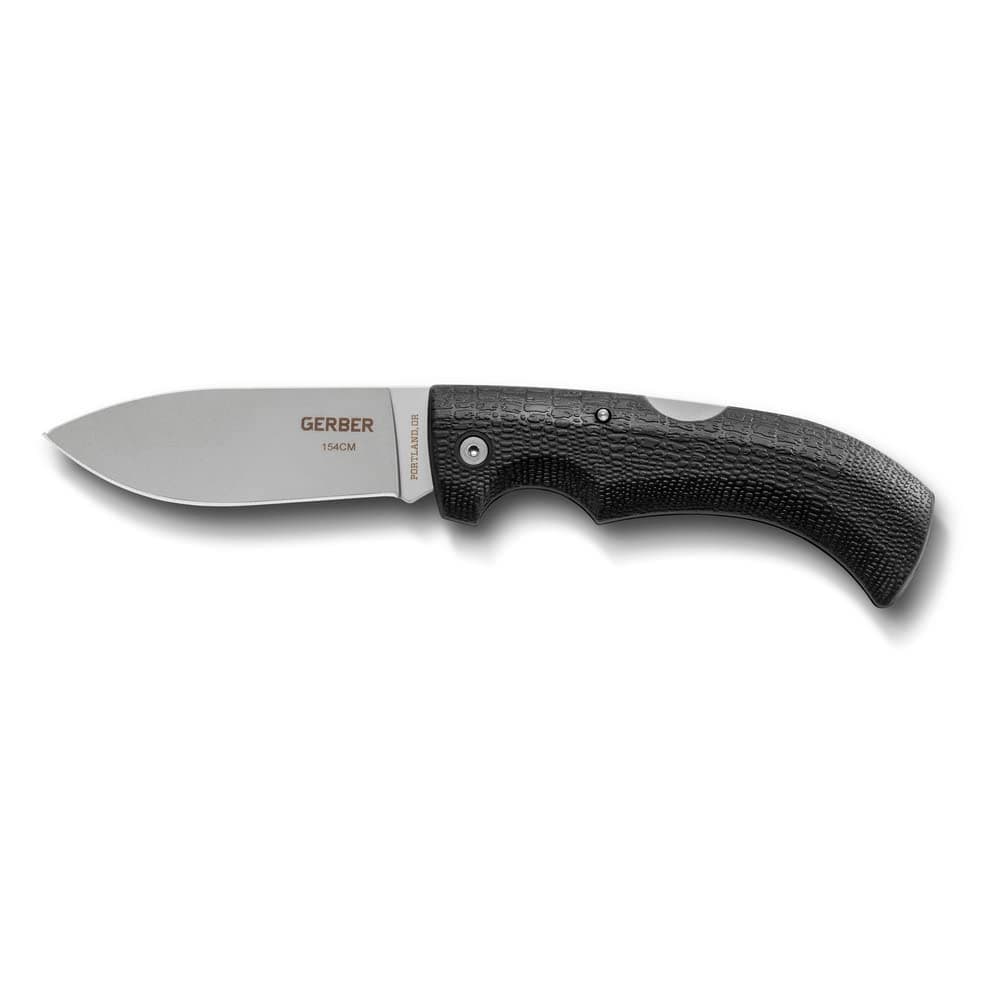 Gerber Gator 154CM Folding Knife, Fine Edge, Drop Point [06064],Black