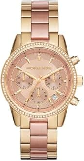 Michael Kors Womens Quartz Watch, Chronograph Display and Stainless Steel Strap