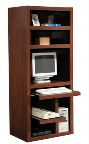 Charles Harris Computer Desk with Armoire Finish: Dark Cherry