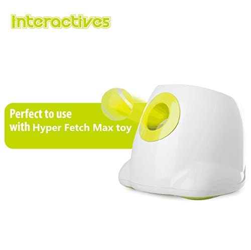 All for Paws Interactive Automatic Dog Ball Launcher, Hyper Fetch Dog Toy Includes 3 Tennis Balls, Max