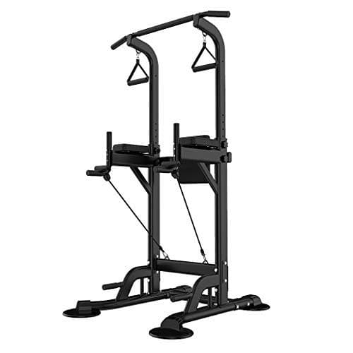 SYgerks Dip Station Chin Up Bar Core Power Tower Pull Push Dip Stand Workout Station Fitness Equipment for Home Gym