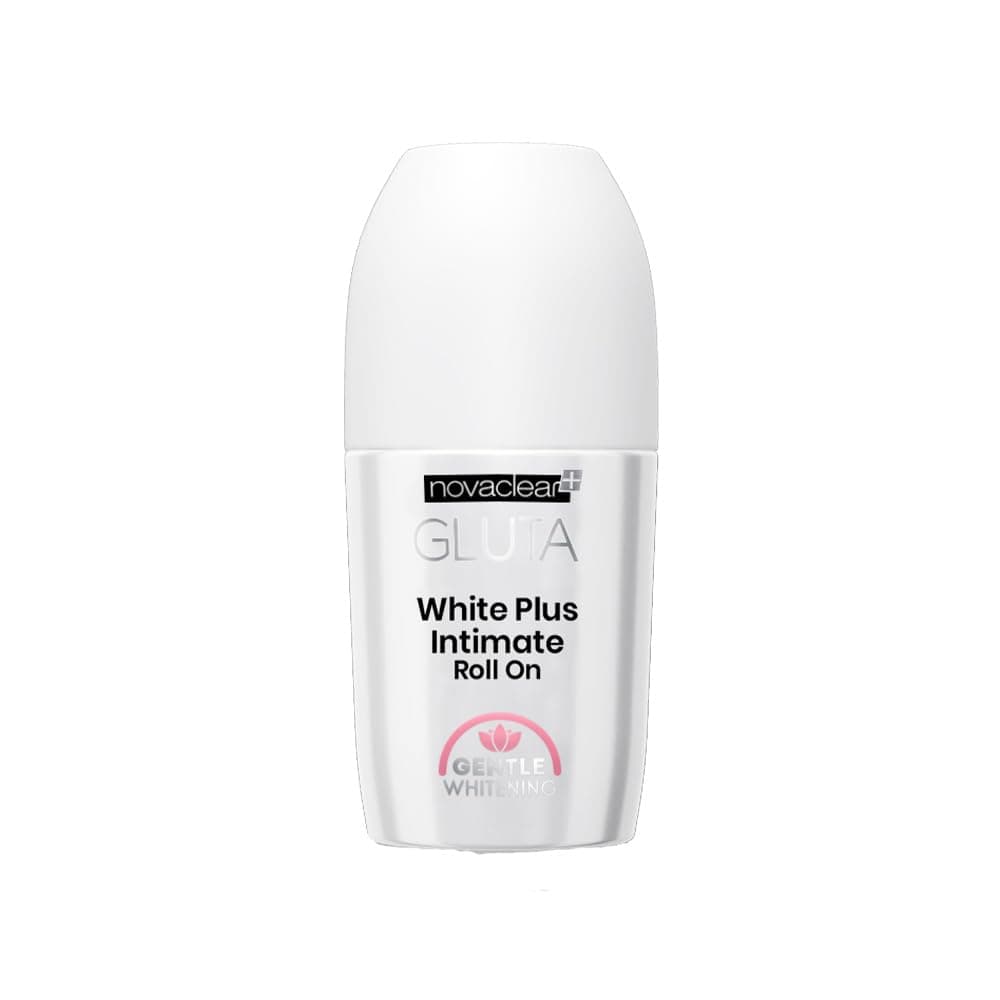 Novaclear Gluta White Plus Intimate Roll-On – Brightening Deodorant for Sensitive Areas with Glutathione, Alpha Arbutin & Aloe Vera – Gently Evens Skin Tone & Reduces Dark Spots – 50 ML